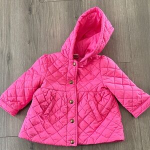 Ralph Lauren Bright Pink Quilted Kids Puffer Jacket